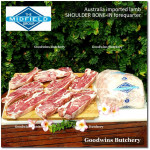 Lamb collar SHOULDER bone-in FOREQUARTER Australia MIDFIELD frozen CHOP CUTS 2.5cm 1" (price/kg)